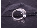 Glänzender Silberring modern offen