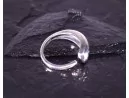 Glänzender Silberring modern offen
