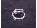 Glänzender Silberring modern offen