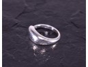 Glänzender Silberring modern offen