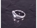 Glänzender Silberring modern offen