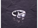 Glänzender Silberring modern offen