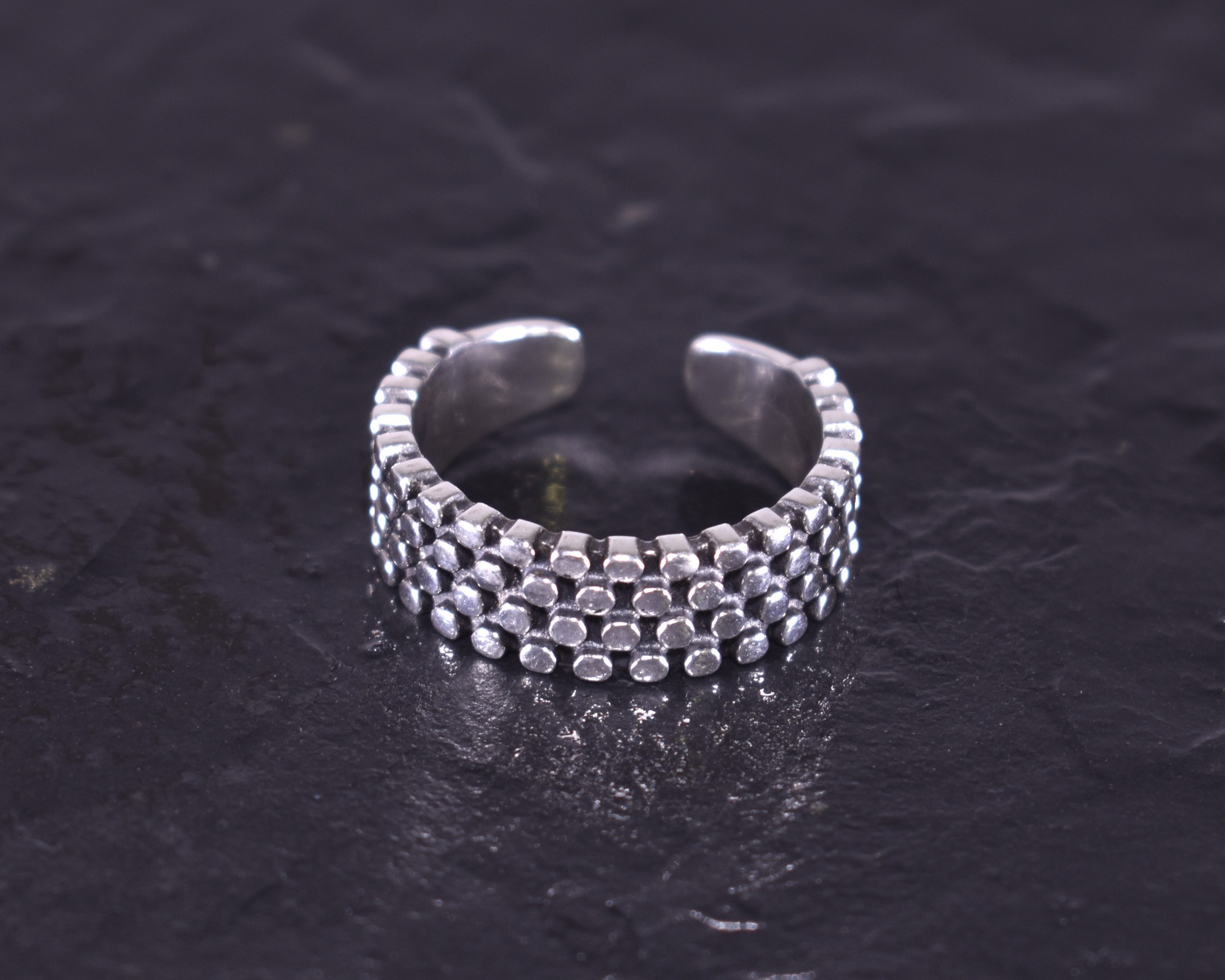 Androgyner offener Silberring Androgyner offener Silberring