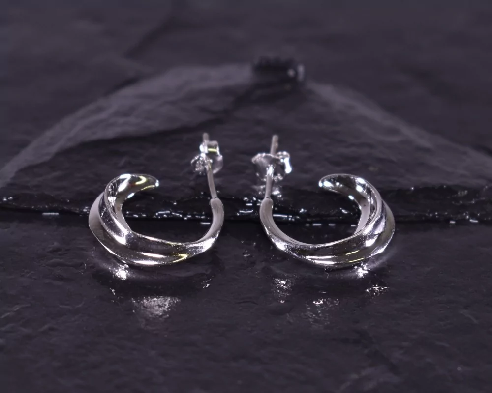 Anschmiegsame Silberohrstecker