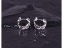 Detailreiche Silberohrringe mit Kettenmotiv und Zirkonen