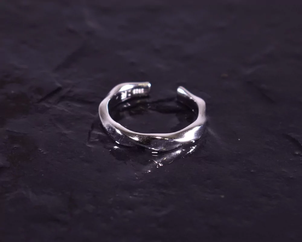 Elegant gewundener Silberring