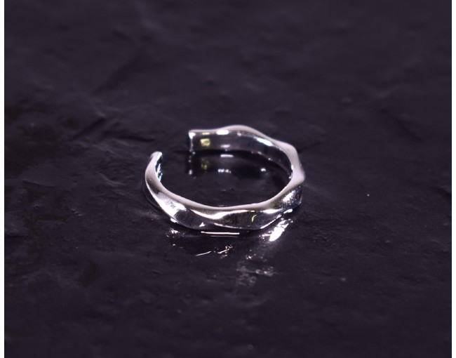 Elegant gewundener Silberring