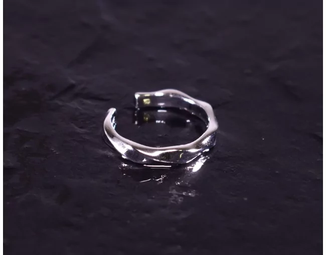 Elegant gewundener Silberring