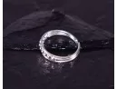 Filigraner Silberring mit angeordneten Kugeln