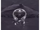Gehämmerter Silberring im Barocken Stil