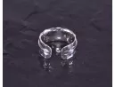 Gehämmerter Silberring im Barocken Stil