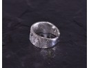 Geometrischer Silberring mit glattpolierten Kügelchen