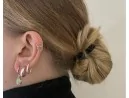 Eleganter Silberohrhaken mit grünem Achat