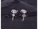Glänzender Silberohrstecker spiralförmig
