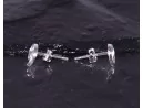 Glänzender Silberohrstecker spiralförmig