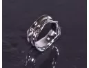 Glänzender Silberring mit schwungvollem Design