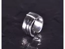 Kontrastreicher Silberring im Vintage Style
