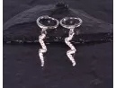 Lange Silberohrringe mit Schlangenmotiv