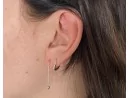Lange Silberohrstecker mit Kugel