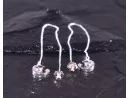 Lange Silberohrstecker mit Mond und Stern