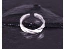 Matter Silberring mit gedrehtem Design