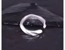Matter Silberring mit gedrehtem Design