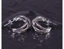 Mehrschichtige Silberohrstecker in Kreisform