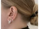 Moderne Silberohrstecker mit Rechteck