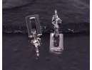 Moderne Silberohrstecker mit Rechteck