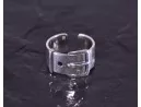 Moderner Silberring mit Silberschnalle