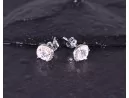 Quadratische Silberohrstecker mit Zirkonsteinen
