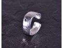 Quadratischer Silberring offen