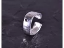 Quadratischer Silberring offen