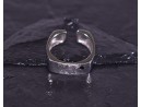 Quadratischer Silberring offen