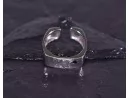 Quadratischer Silberring offen