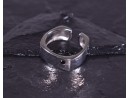 Quadratischer Silberring offen