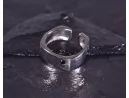 Quadratischer Silberring offen