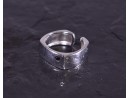 Quadratischer Silberring offen