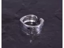 Quadratischer Silberring offen