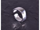 Quadratischer Silberring offen