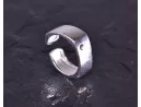 Quadratischer Silberring offen