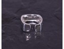 Quadratischer Silberring offen