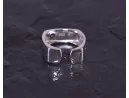 Quadratischer Silberring offen