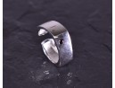 Quadratischer Silberring offen