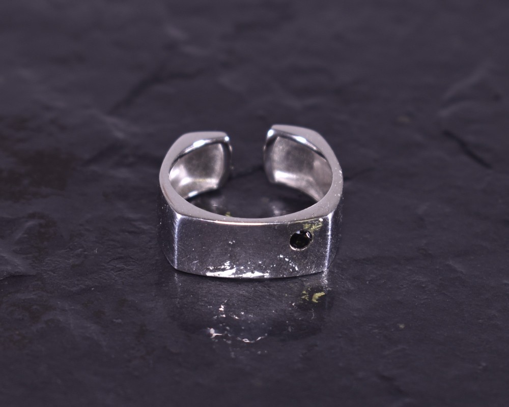 Quadratischer Silberring offen