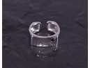 Quadratischer Silberring offen