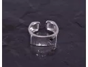 Quadratischer Silberring offen