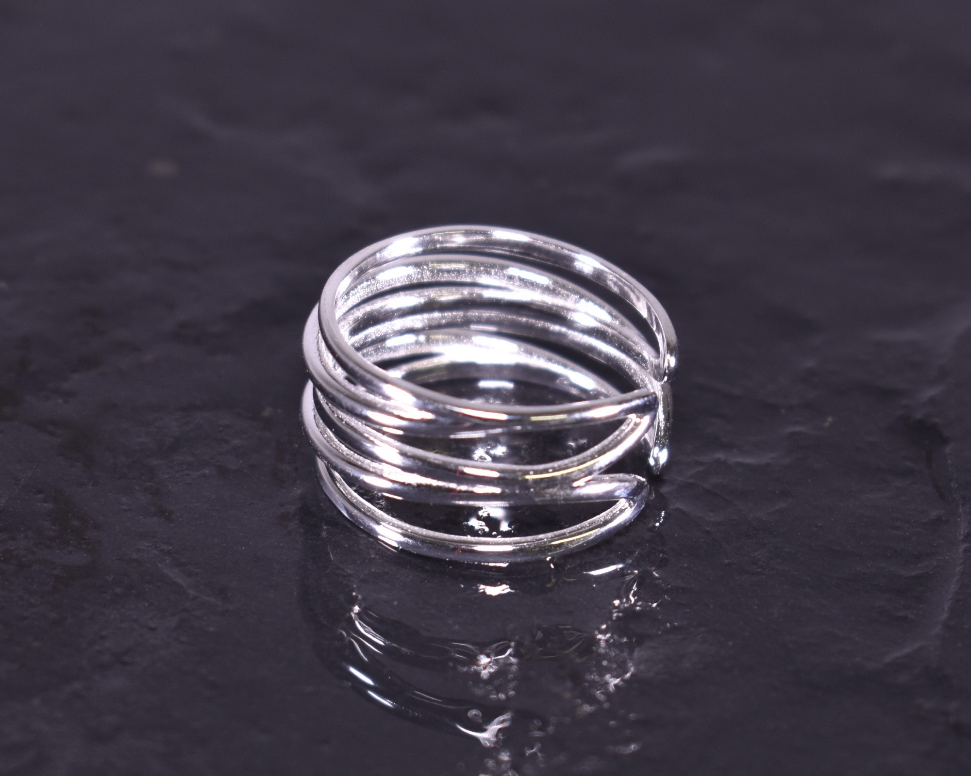 Raffinierter Silberring mehrschichtig Raffinierter Silberring mehrschichtig
