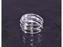 Raffinierter Silberring mehrschichtig