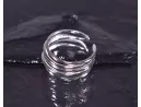 Raffinierter Silberring mehrschichtig